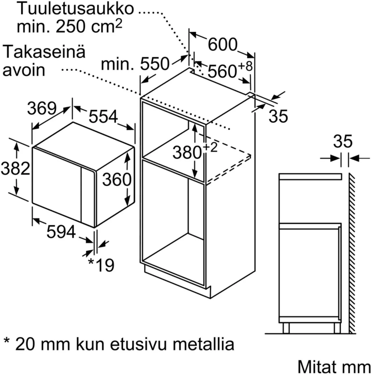 Bosch bfl634gw1 схема встраивания